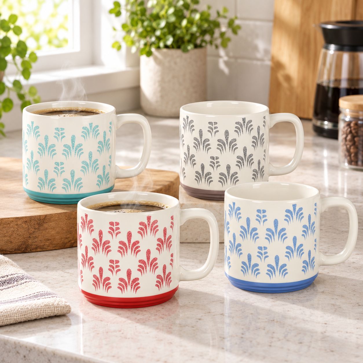 Gibson Home Morning Mist 18oz Stoneware Mug 136620.01