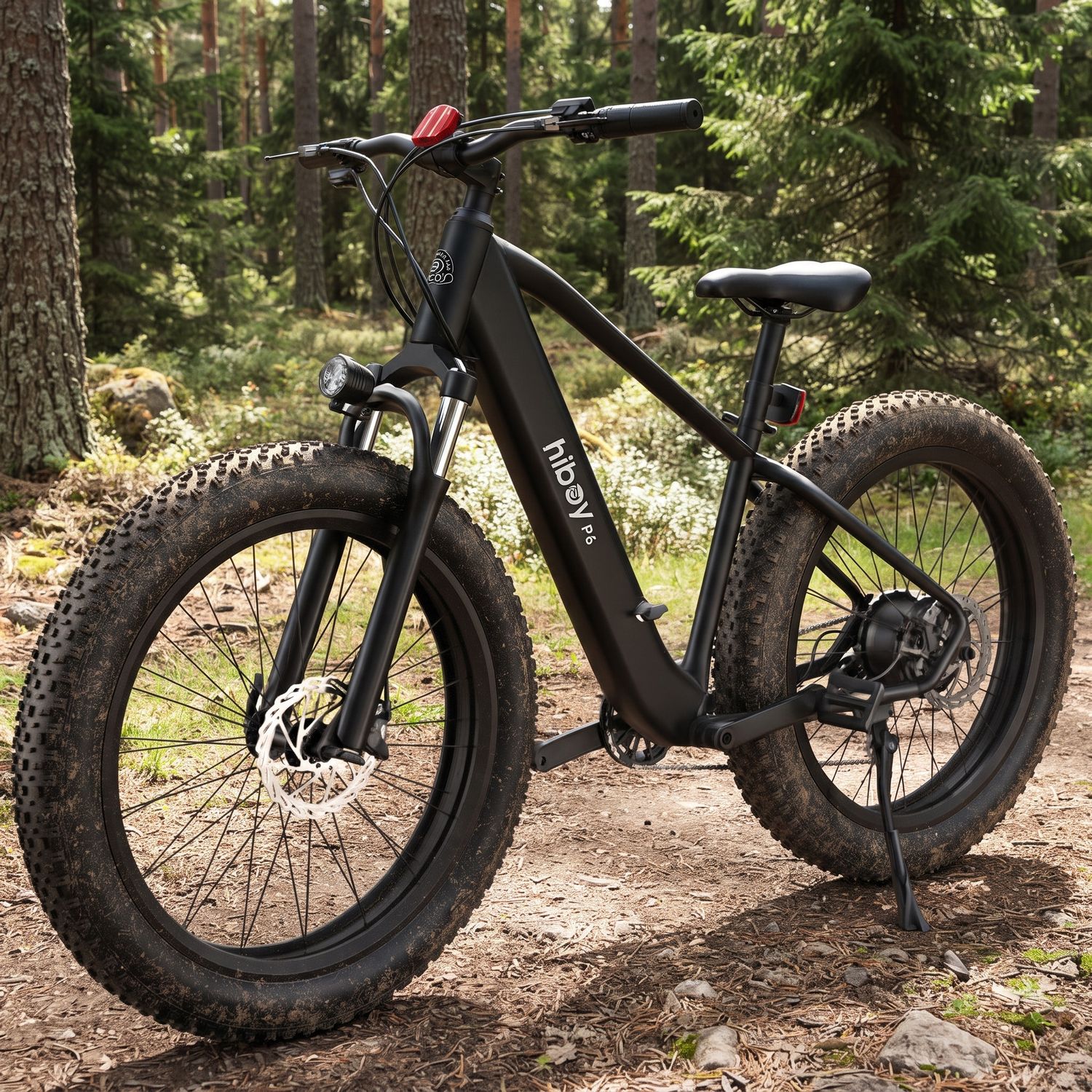 Hiboy P6 Fat Tire Electric Bike – 750W Motor, 48V 13Ah Battery, Up to 62-Mile Range, 26" x 4" Fat Tires, Shimano 7-Speed (P6)