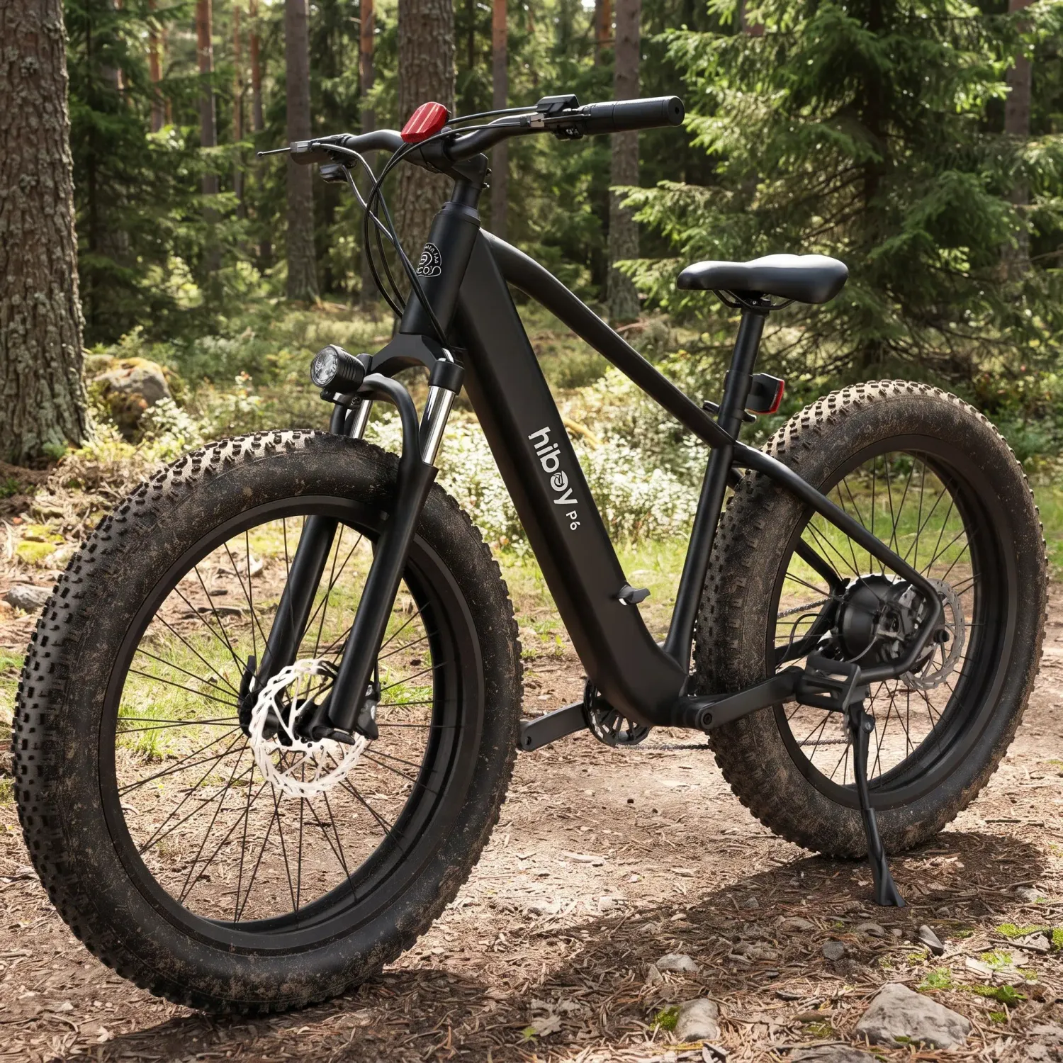 Hiboy P6 Fat Tire Electric Bike – 750W Motor, 48V 13Ah Battery, Up to 62-Mile Range, 26" x 4" Fat Tires, Shimano 7-Speed (P6)