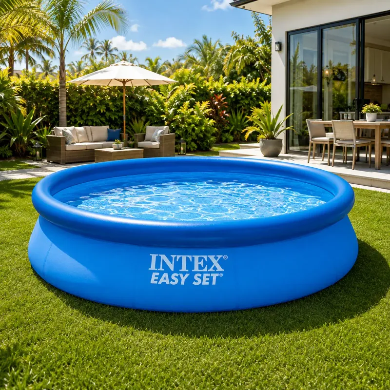 Intex Easy Set Above-Ground Swimming Pool with 530 GPH Filter Pump, 13 Ft x 33 In, 1,926-Gallon Capacity, Blue (28141EH)