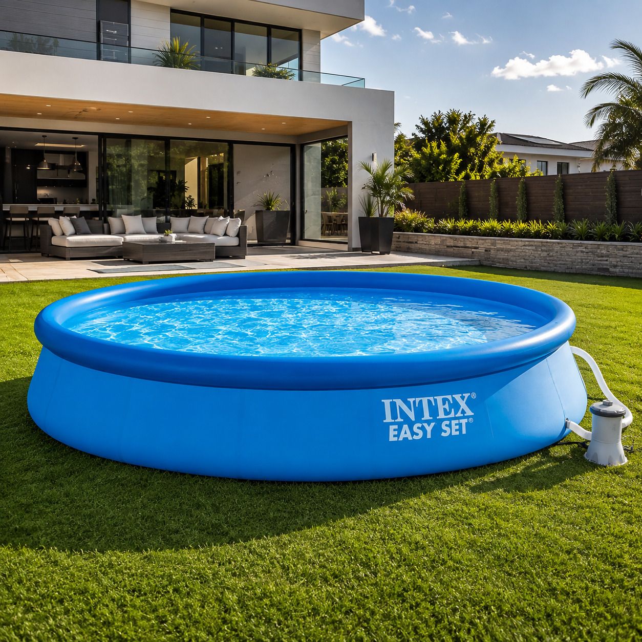 Intex 15FT X 33IN Inflatable Pool with Filter Pump