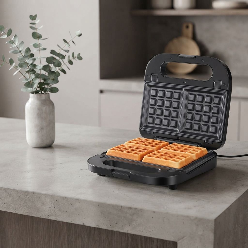 GRS 3-in-1 Sandwich, Waffle, and Grill Maker with Interchangeable Cooking Plates, Compact Countertop Design (MSM2SL31WGM)