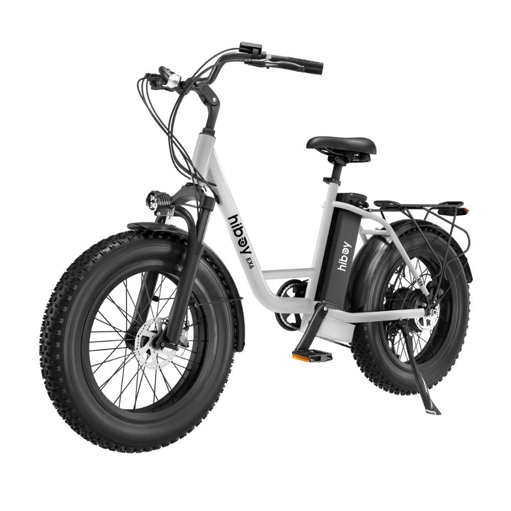 Hiboy Fat Tire Electric Bike EX6 in White / Warranty covers parts only. Tires are not covered under warranty.