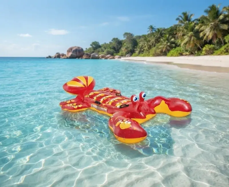 Intex Giant Lobster Inflatable Pool Float - Ride-On Pool Float with 4 Heavy-Duty Grab Handles, Extra-Wide Stable Base, Durable Vinyl Construction (57528EP)