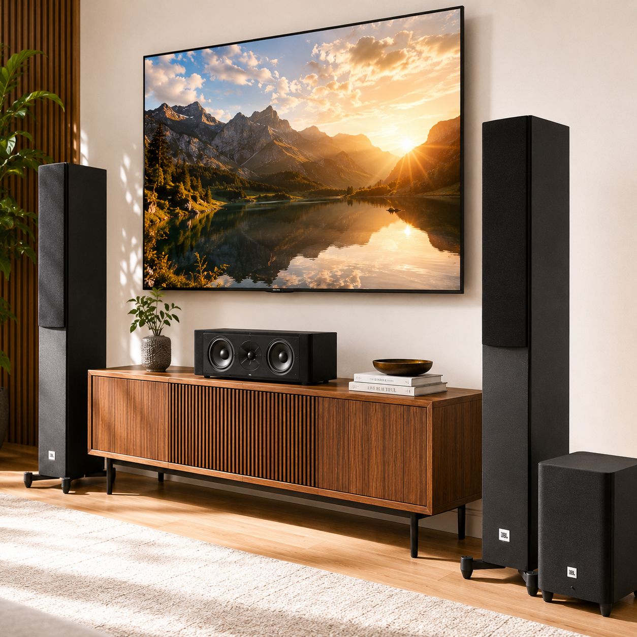 JBL Stage A170 Powerful Immersive Sound Floorstanding Loudspeaker, 2.5-Way, Dual 5.25" Polycellulose Woofers, HDI Waveguide, Black (Stage A170)