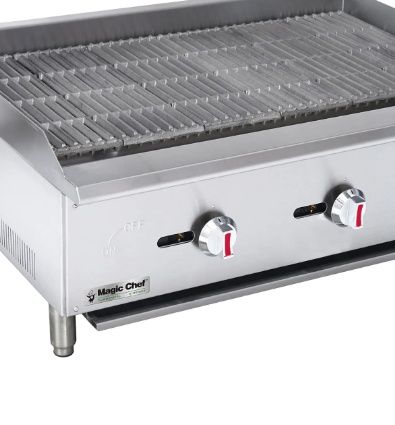 MAGIC CHEF 36"  Commercial Countertop Radiant Charbroiler in Stainless Steel