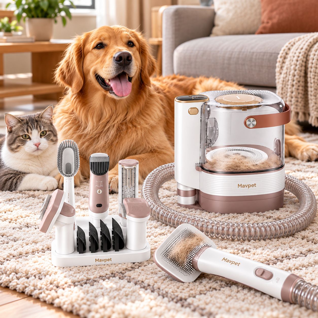 MAVPET 3.2L Dog Grooming Kit &amp; Pet Hair Vacuum Groomer