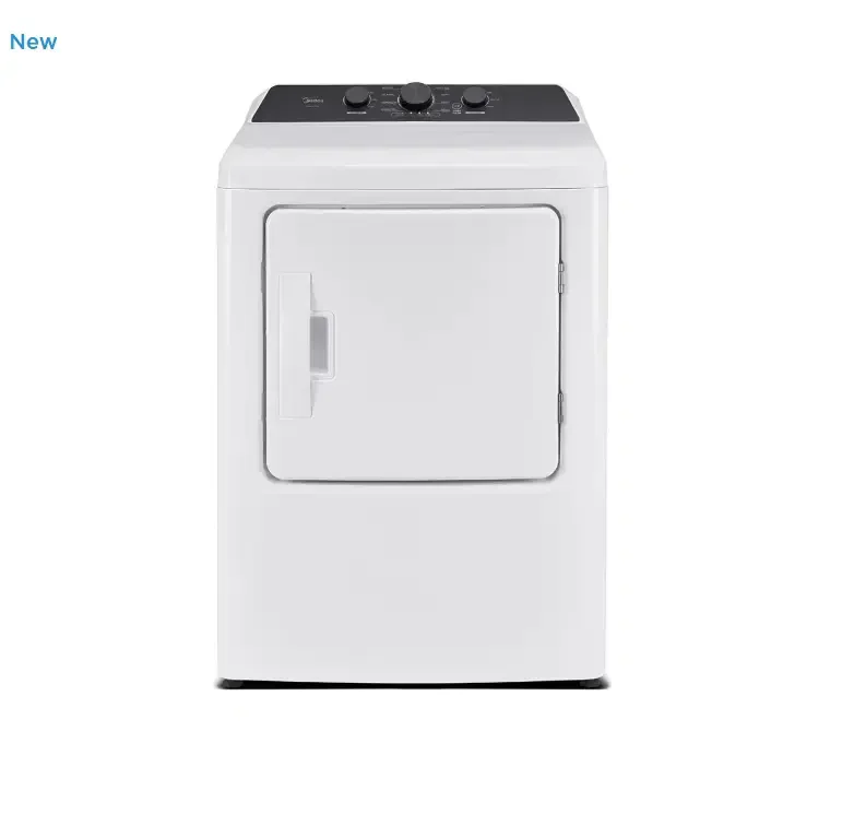 Midea 7.0 Cu. Ft. Front Load Electric Dryer with Sensor Dry, 8 Preset Cycles, 3-Way Venting MLTE41N1B, Color: White