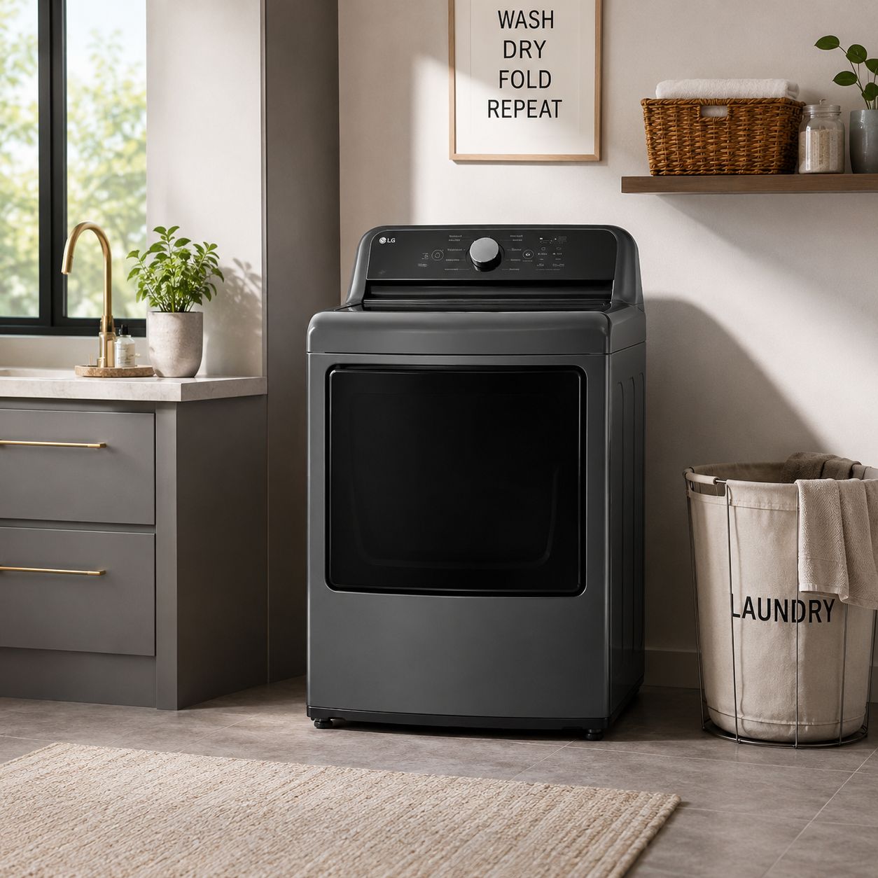 LG  7.3 CuFt Electric Dryer with Sensor Dry Grey