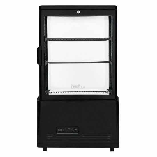 PREMIUM LEVELLA .1 ft³ 4-Sided Glass Refrigerated Display Case
