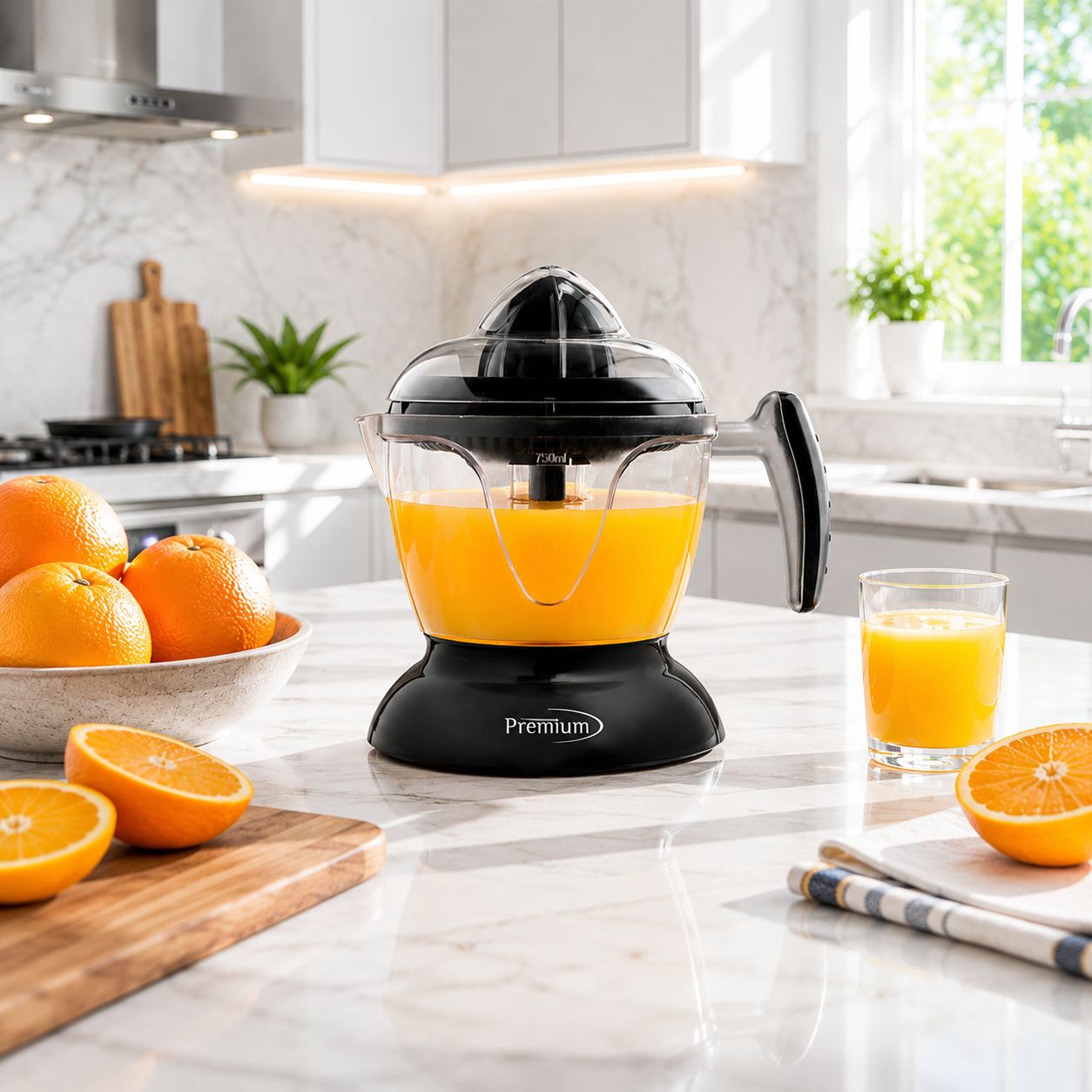 Premium Levella 25 Oz. Citrus Juicer in Black