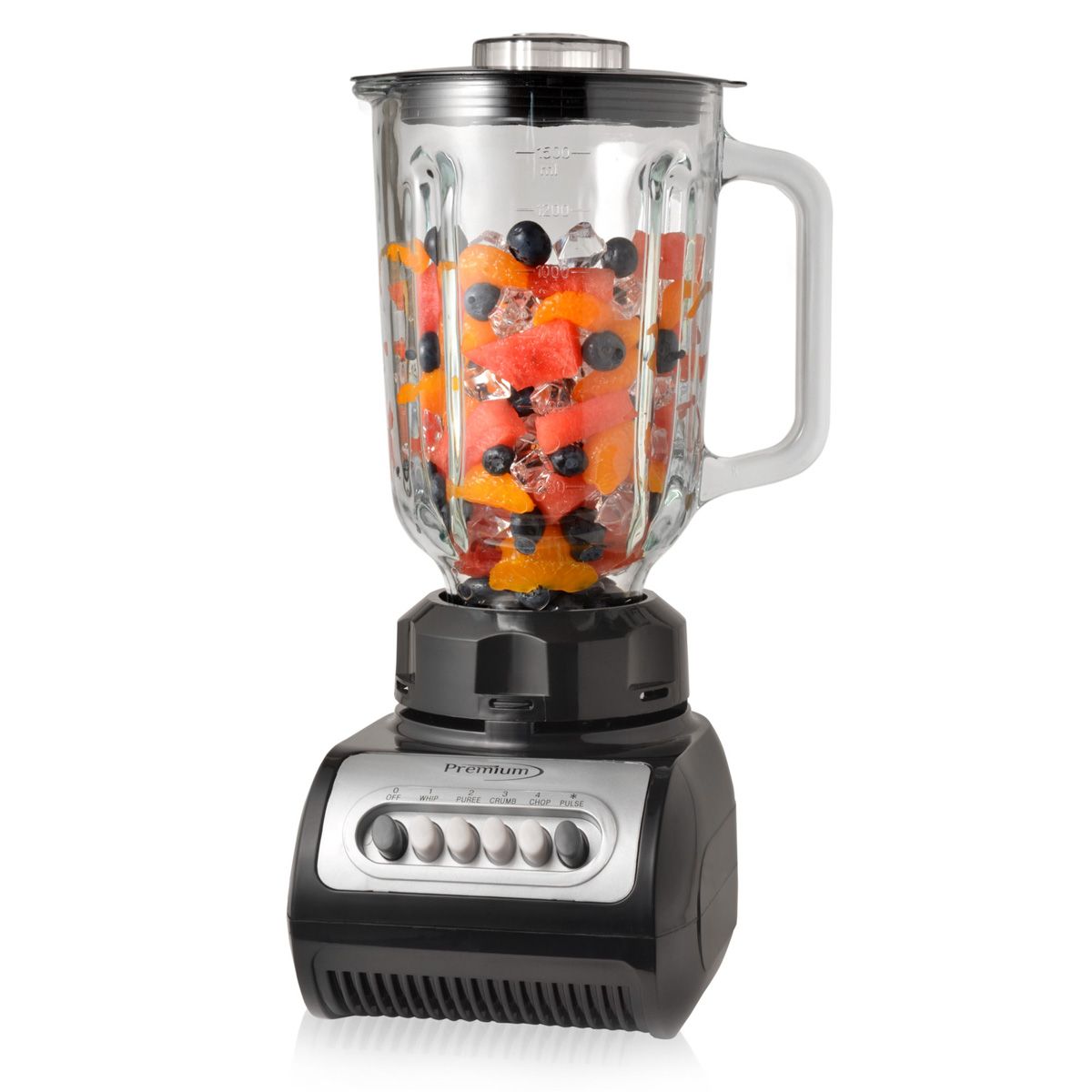 Premium Levella 4-Speed Pulse Blender Glass Jar 350W, Color: black