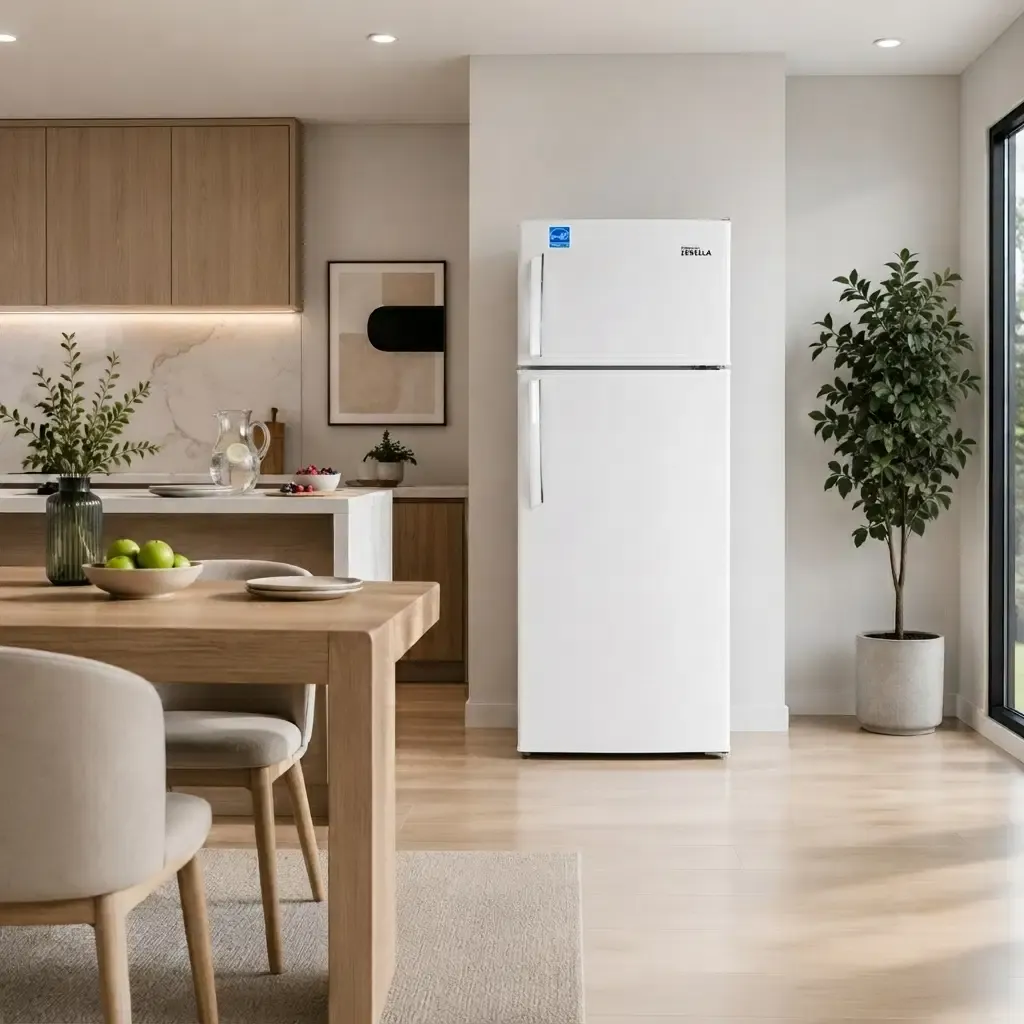 Premium Levella Energy Star Certified Top-Mount Refrigerator, 7.3 Cu. Ft., Counter-Depth Design, White (PRF7350HW)