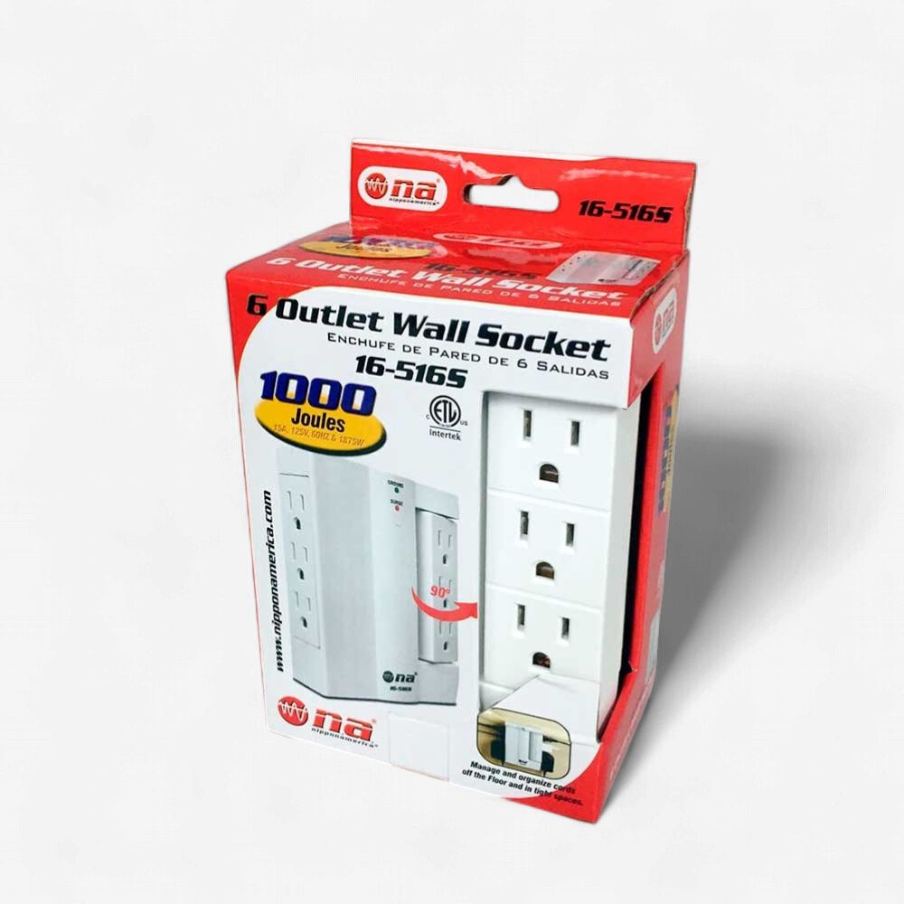 NIPPON AMERICA WALL TAP ELECTRICAL OUTLET ADAPTER FOR INDOOR POWER DISTRIBUTION – 16-516S