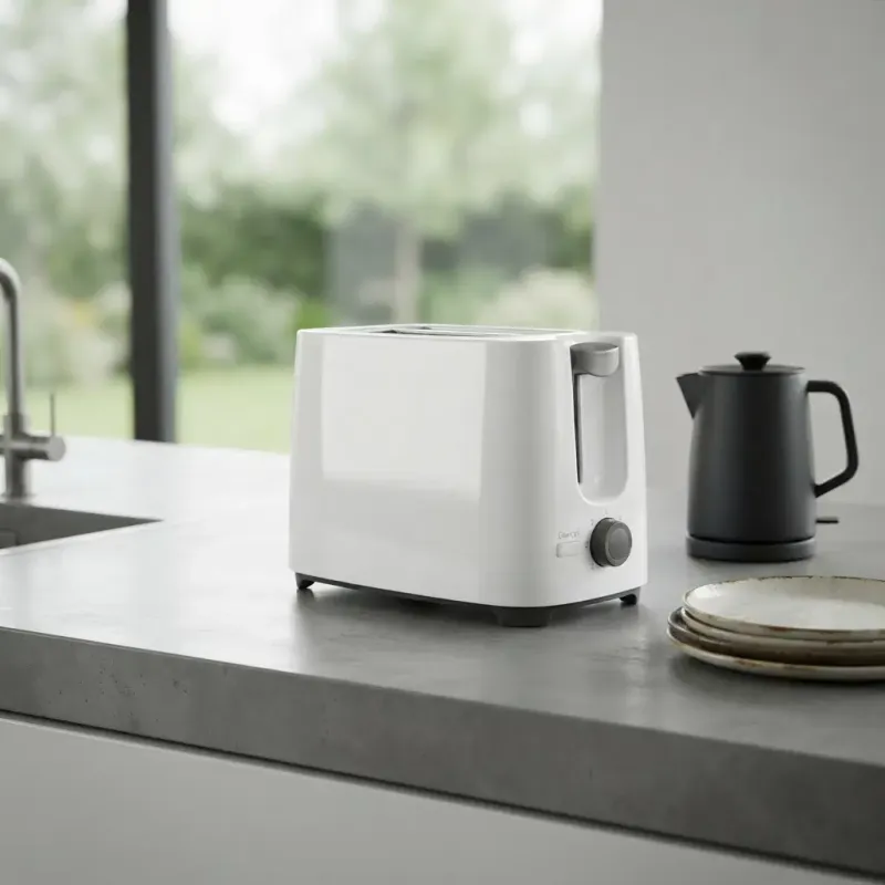 Premium Levella 2-Slice Toaster with 7 Adjustable Browning Shades, Anti-Jam Protection &amp; Cancel Button - White/Black (PT231 / PT231B)