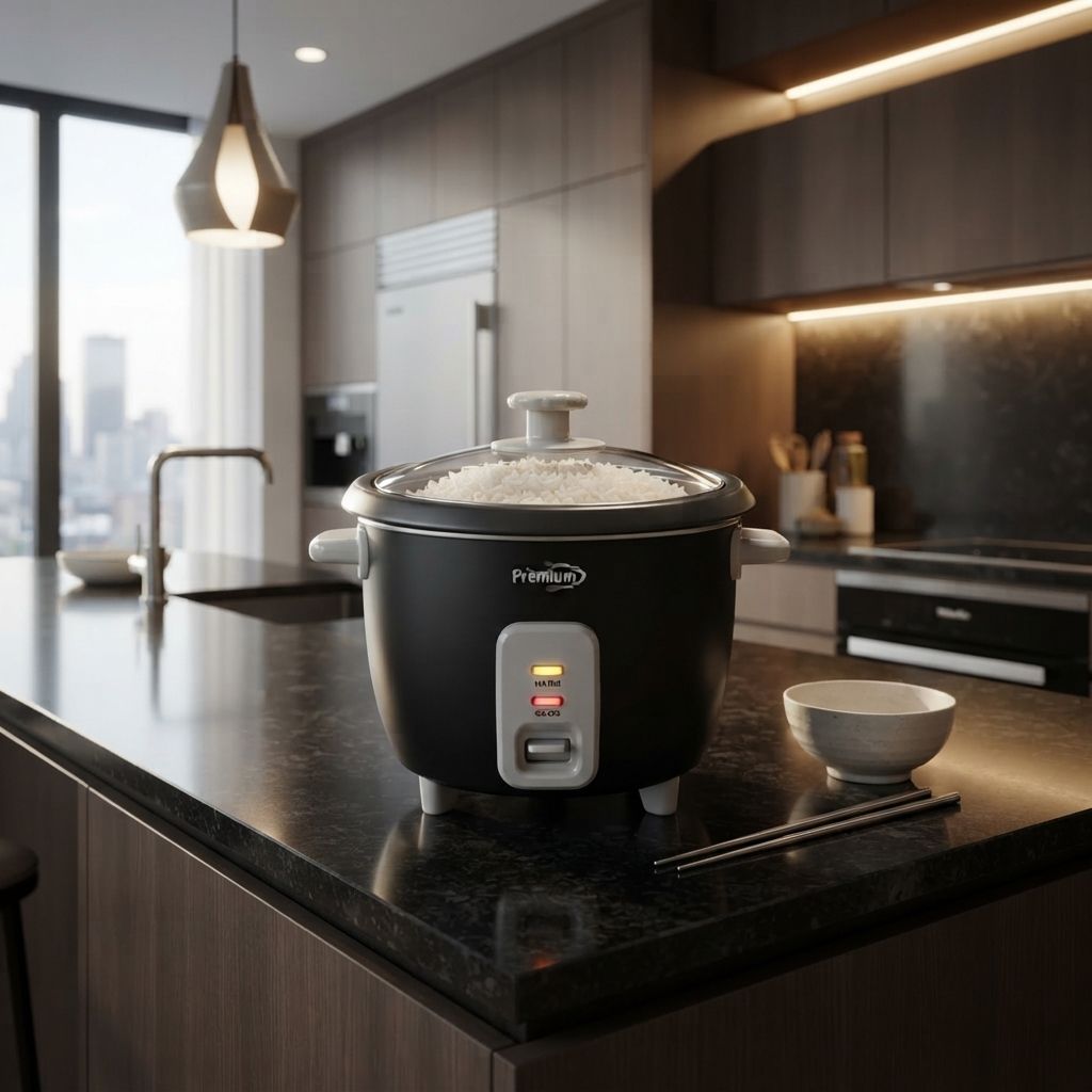 Premium Levella 6-Cup Rice Cooker with Removable Steamer