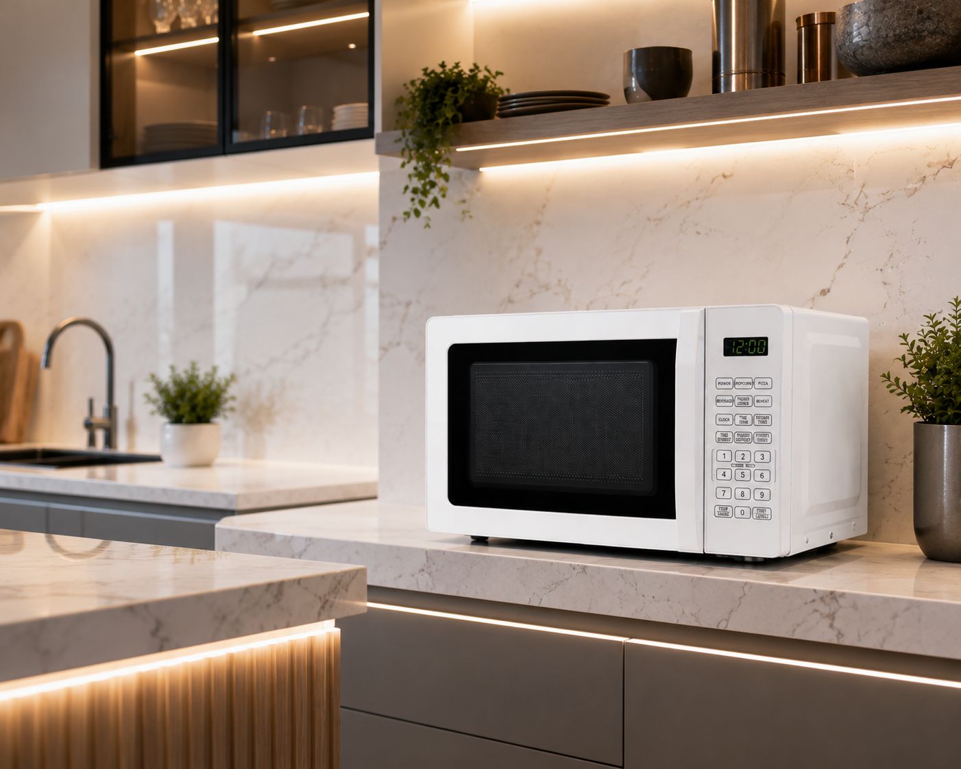 Premium Levella Microwave 0.7 CuFt White