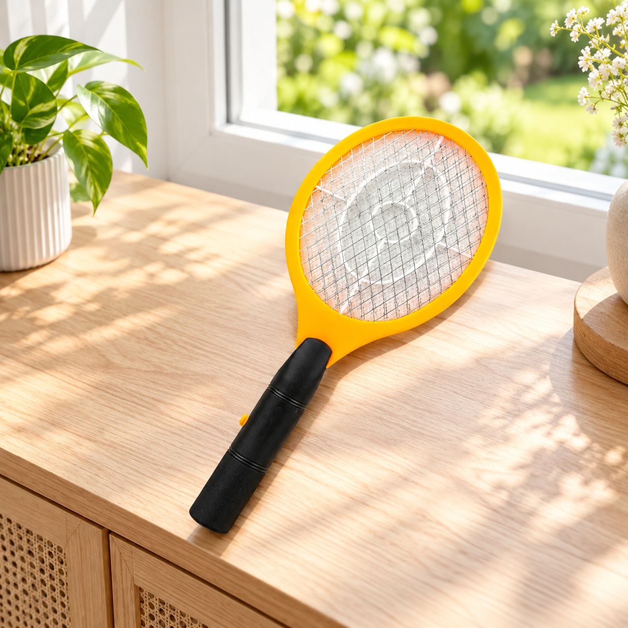 RMQT-301 NIPPON AMERICA ELECTRIC MOSQUITO SWATTER RACKET FOR FLYING INSECT CONTROL, HANDHELD ELECTRIC BUG ZAPPER – RMQT-301