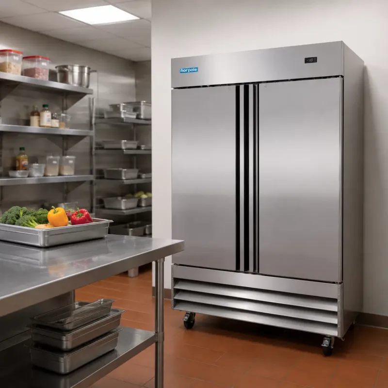 Norpole 48 Cu. Ft. Commercial Upright Freezer - 2-Door Stainless Steel with Digital Control, Automatic Defrost &amp; R-290 Refrigerant (NP2F)