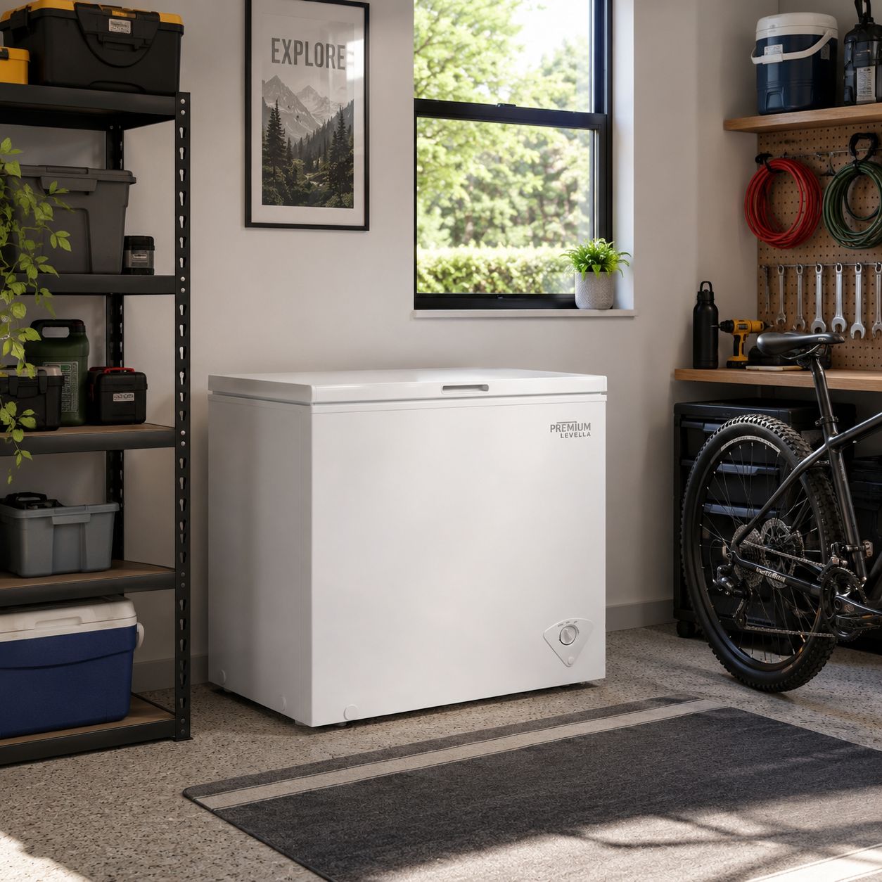 Premium Levella 10.0 Cu. Ft. Dual Function Chest Freezer With Fast Freeze Technology, Freezer/Refrigerator Convertible, Adjustable Thermostat (PFR10400X)