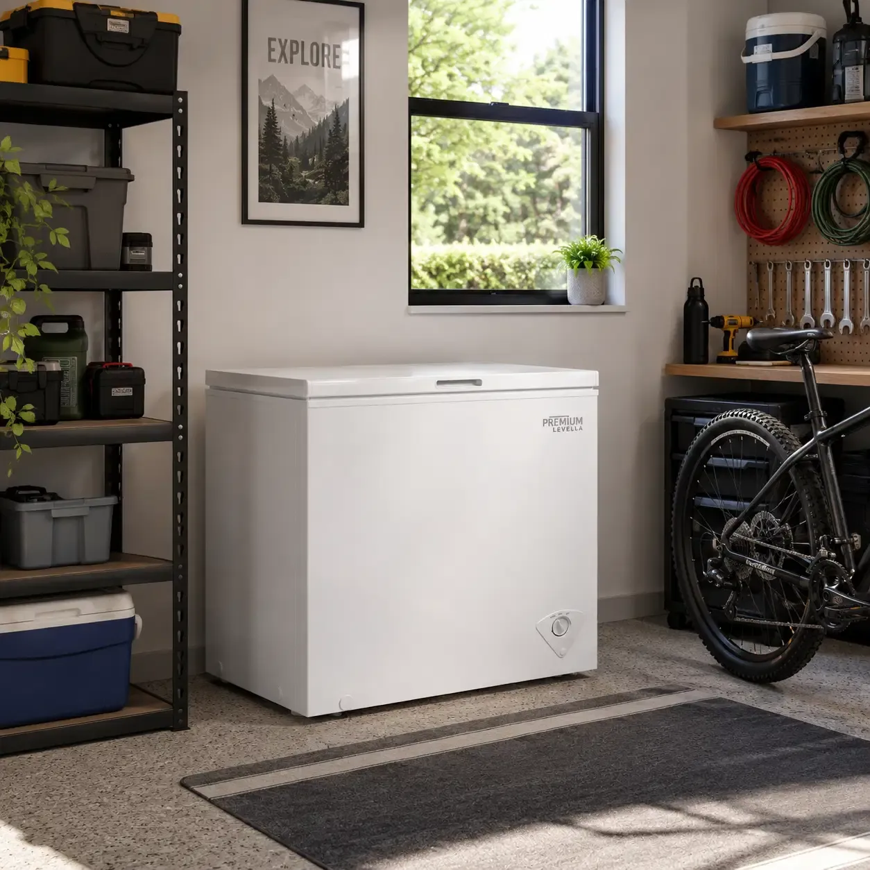 Premium Levella 10.0 Cu. Ft. Dual Function Chest Freezer With Fast Freeze Technology, Freezer/Refrigerator Convertible, Adjustable Thermostat (PFR10400X)