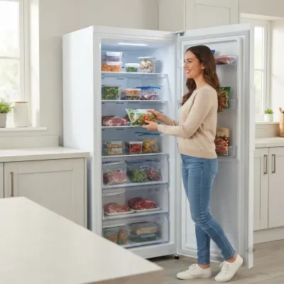 PREMIUM LEVELLA 14 CuFt Frost Free Upright Freezer White