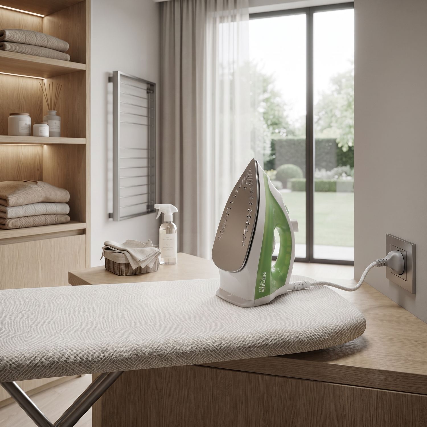 Premium Levella 1200 Watt Steam and Dry Iron Green