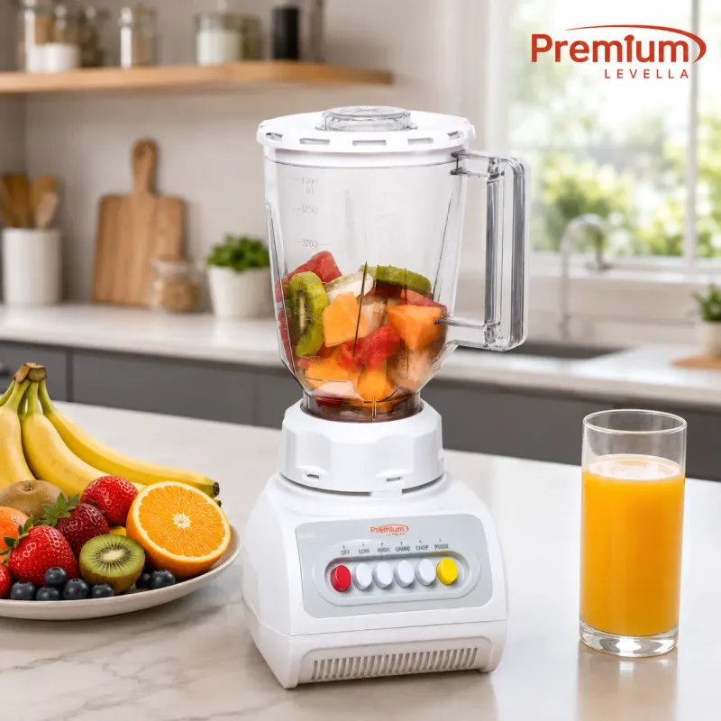 Premium Levella Blender - 4-Speed + Pulse, 350-Watt Motor, 50 oz BPA-Free Jar, Stainless Steel Blade, Black (PB323)