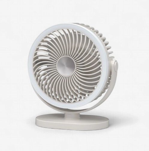 QUANTECK 8" Rechargeable Table Fan With Swing Head Function