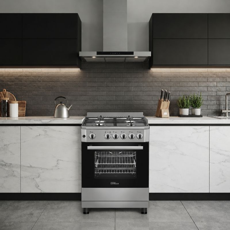 Premium Levella  24'' Gas Range Silver