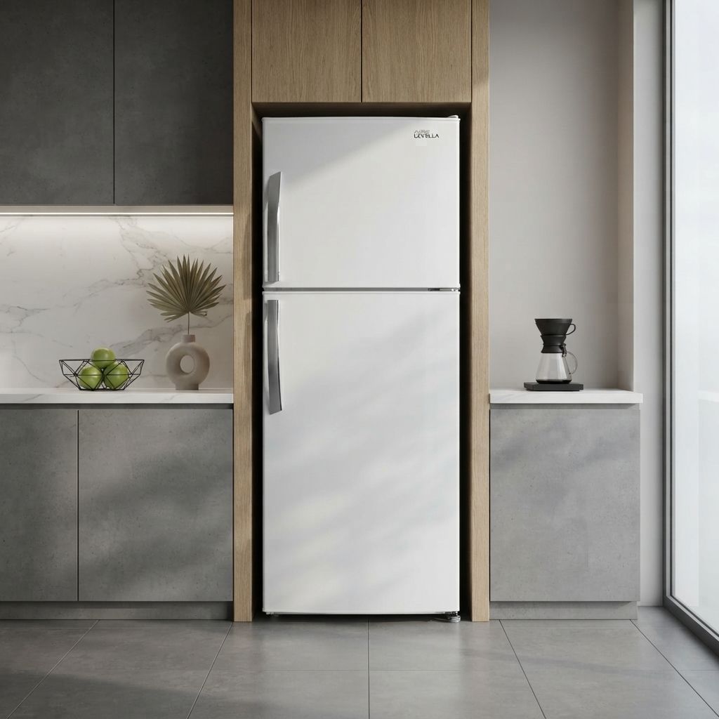 Premium Levella 7.0 Cu. Ft. Frost-Free Top Freezer Refrigerator, White (PRN7105HW)