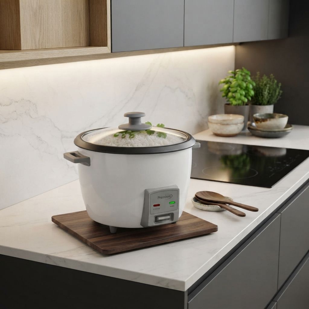 Premium Levella 12-Cup Rice Cooker with Keep Warm Function, Nonstick Pot &amp; Tempered Glass Lid (PRC1238)