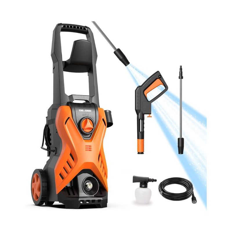 ROCK&amp;ROCKER 2150 PSI Electric Pressure Washer with Adjustable Spray Nozzle