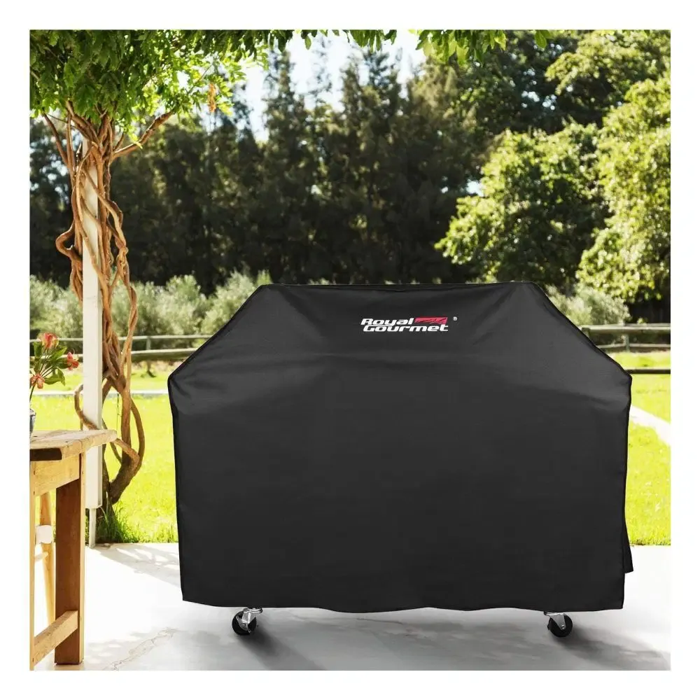 Royal Gourmet 64-Inch Premium Oxford Grill Cover - Waterproof PVC Coated UV-Resistant, Black (CR6412)