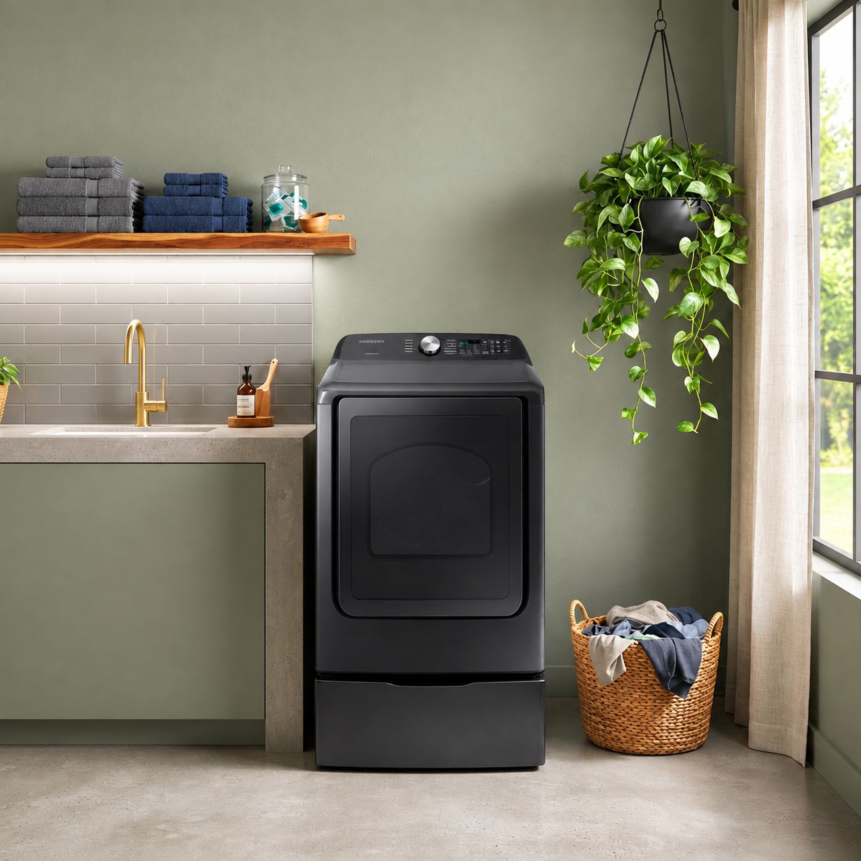 Samsung 7.4 CuFt Electric Dryer with Sensor Dry in Black