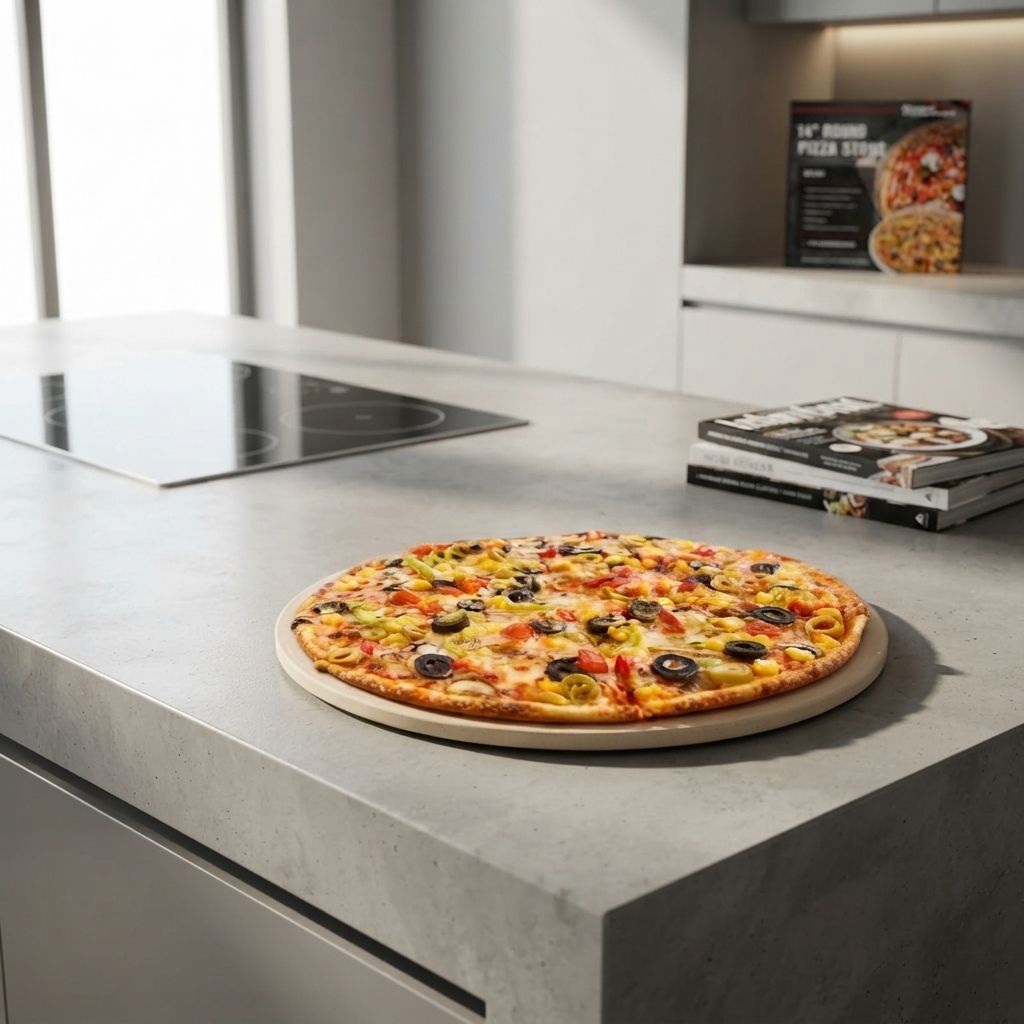 Royal Gourmet Pizza Stone 14-Inch Cordierite Grilling Stone – Thermal Shock Resistant, Up to 1000°F, for Grills and Ovens (KS1401)