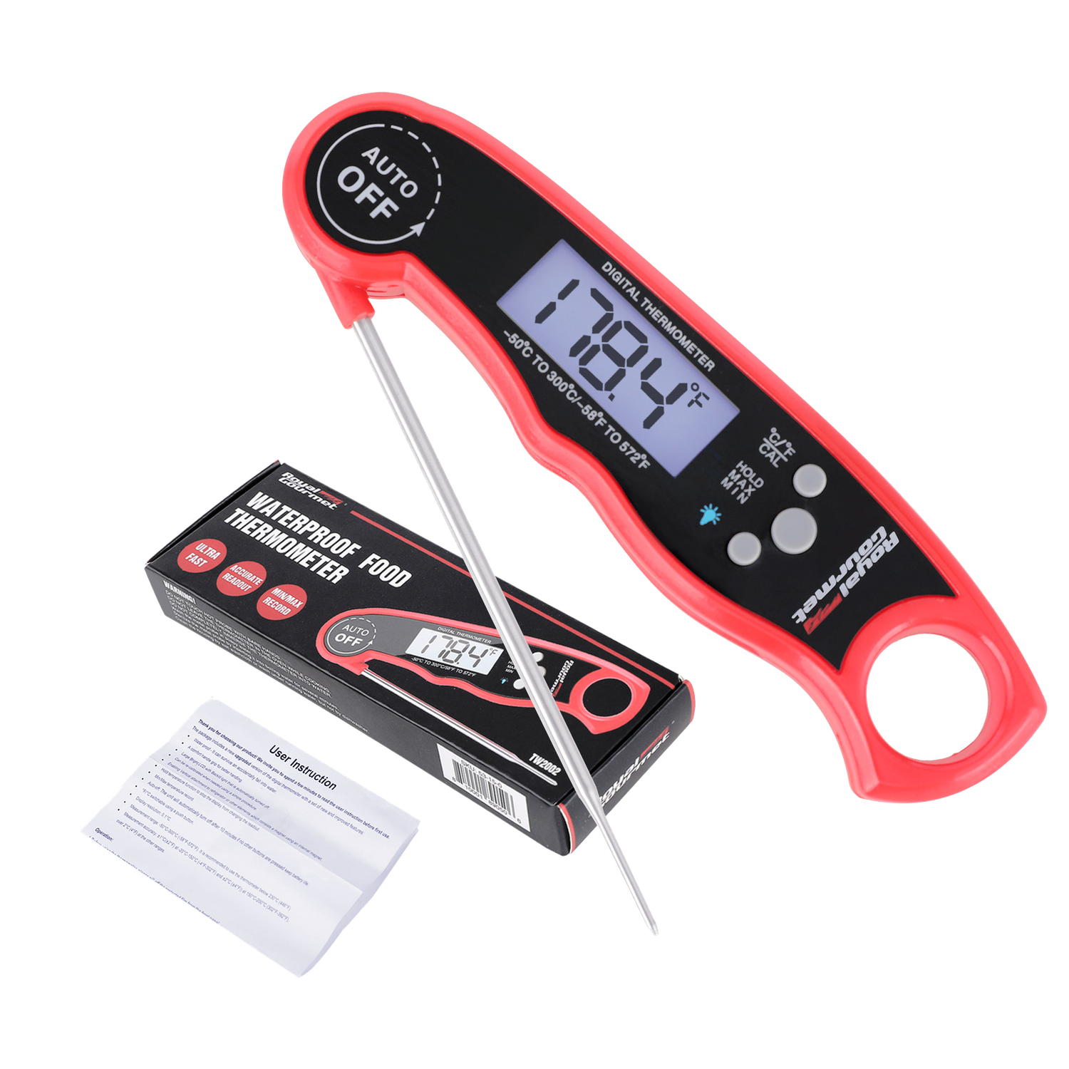 ROYAL GOURMET Square Grill Thermometer