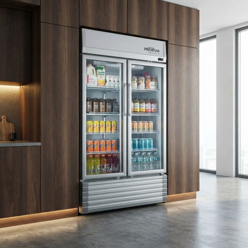 Premium Levella 18 CuFt Double Glass Door Refrigirator