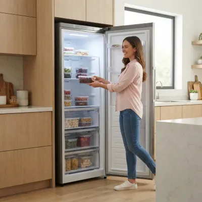 PREMIUM LEVELLA 14 CuFt Vertical Freezer Silver