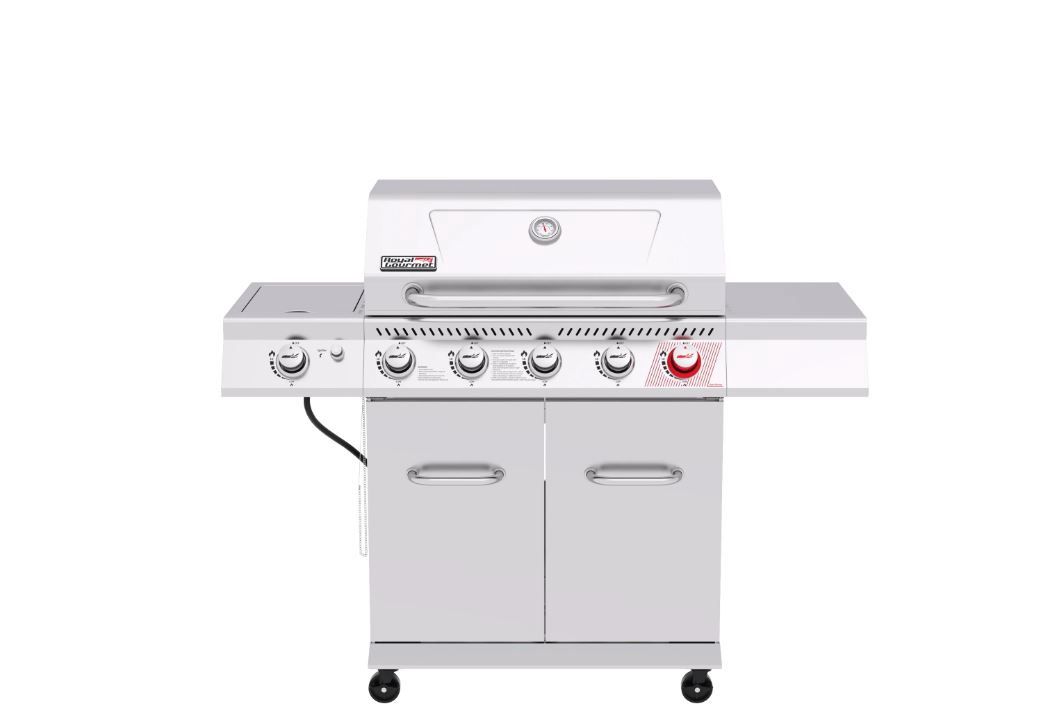 ROYAL GOURMET 5-Burner Gas Grill with Side Burner in Stainless Steel