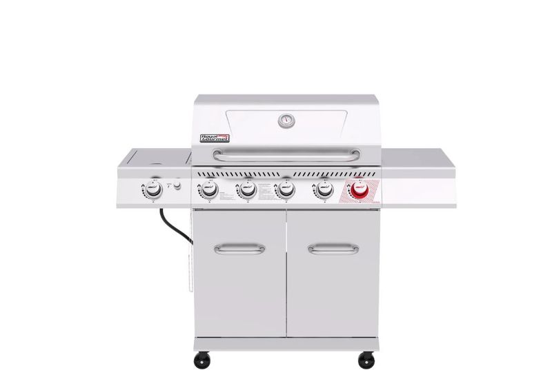 ROYAL GOURMET 5-Burner Gas Grill with Side Burner in Stainless Steel