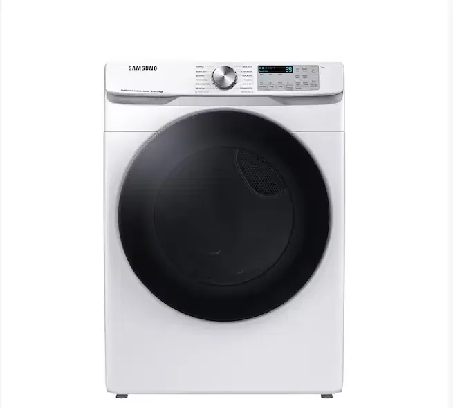 Samsung Smart Electric Dryer with Steam Sanitize+ and Wi-Fi Connectivity, 7.5 Cu. Ft. Capacity, White (DVE45B6300W), Color: White