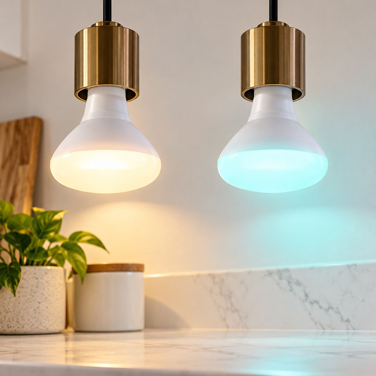SATCO STARFISH 9.5W BR30 WI-FI SMART LED LIGHT BULBS, 800 LUMENS PER BULB, RGB COLOR CHANGING AND TUNABLE WHITE 2700K–5000K, E26 BASE, 120V, 2-PACK – S11256