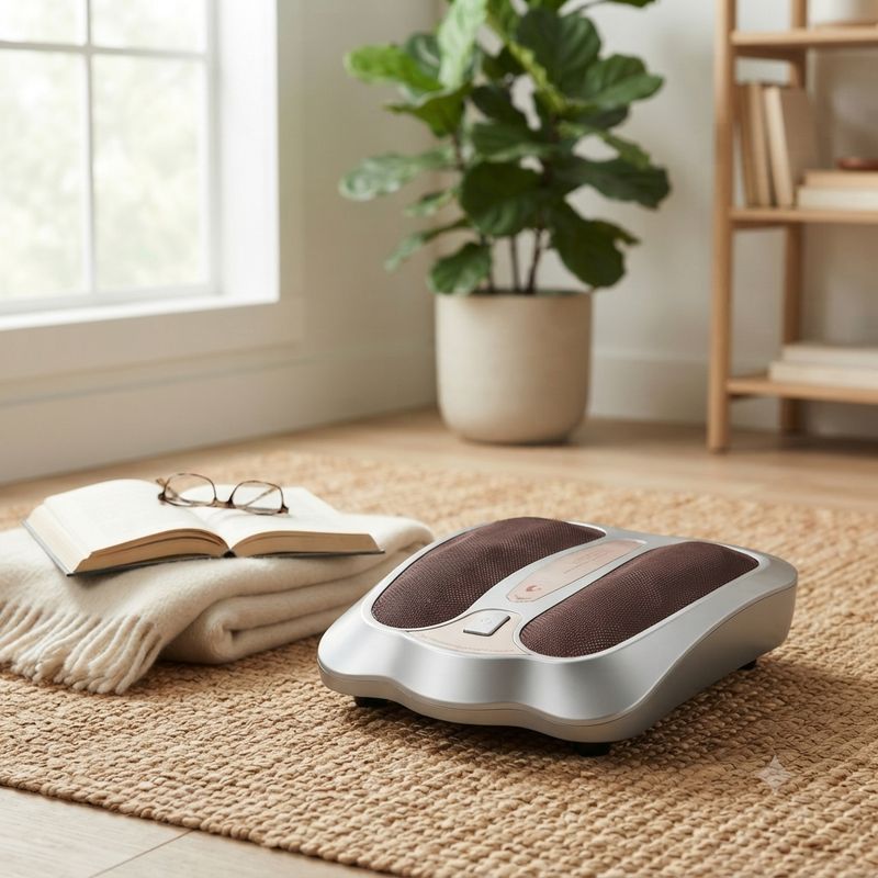 Costway Shiatsu Heated Electric Kneading Foot and Back Massager with Bidirectional Rotating Nodes (HW66863SL)
