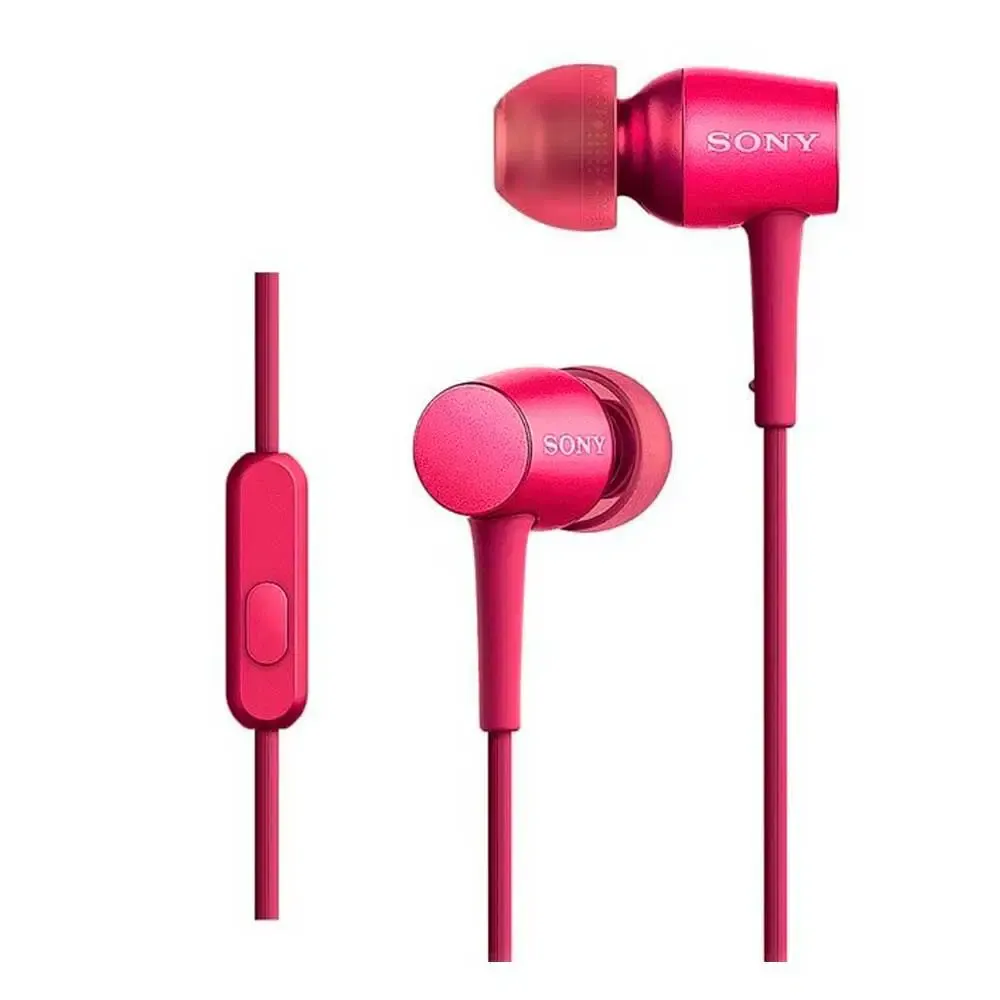 SONY Noise Canceling Earbuds With Mic, Color: Pink