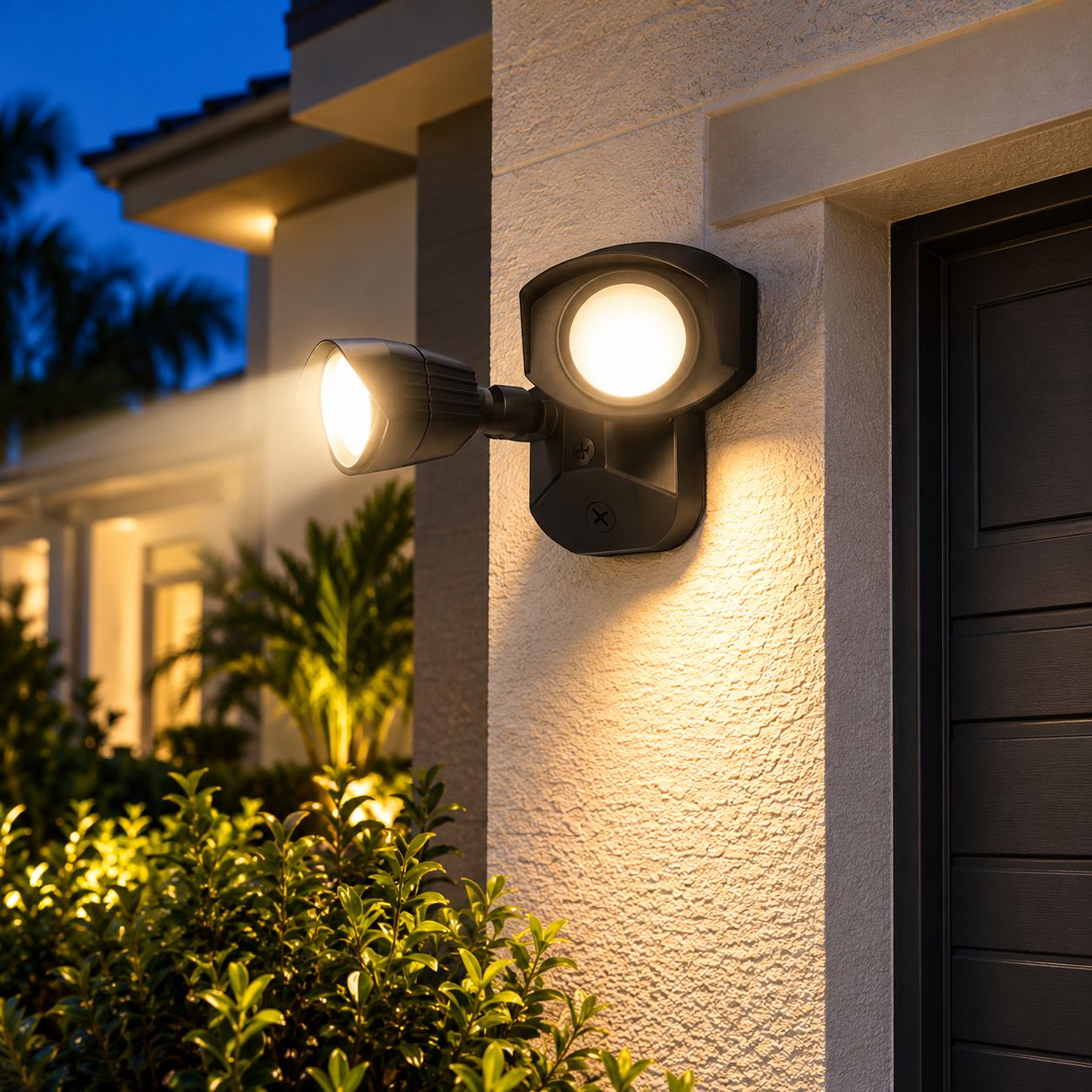 SATCO LED DUAL HEAD SECURITY LIGHT – OUTDOOR TWO-HEAD LED SECURITY FLOODLIGHT – MODEL ST-65-220