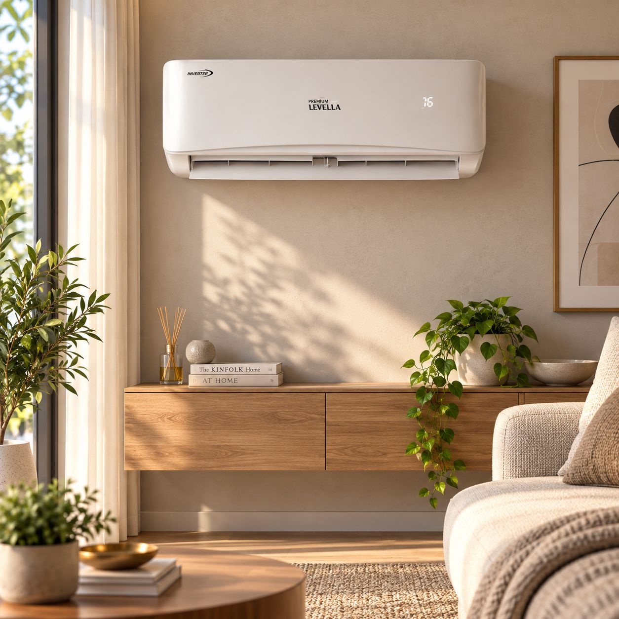 Premium Levella Multi-Zone Inverter Heat Pump Indoor Wall-Mounted Mini Split, 18,000 BTU, DC Inverter, WiFi-Compatible (PIAWMZ188790A)