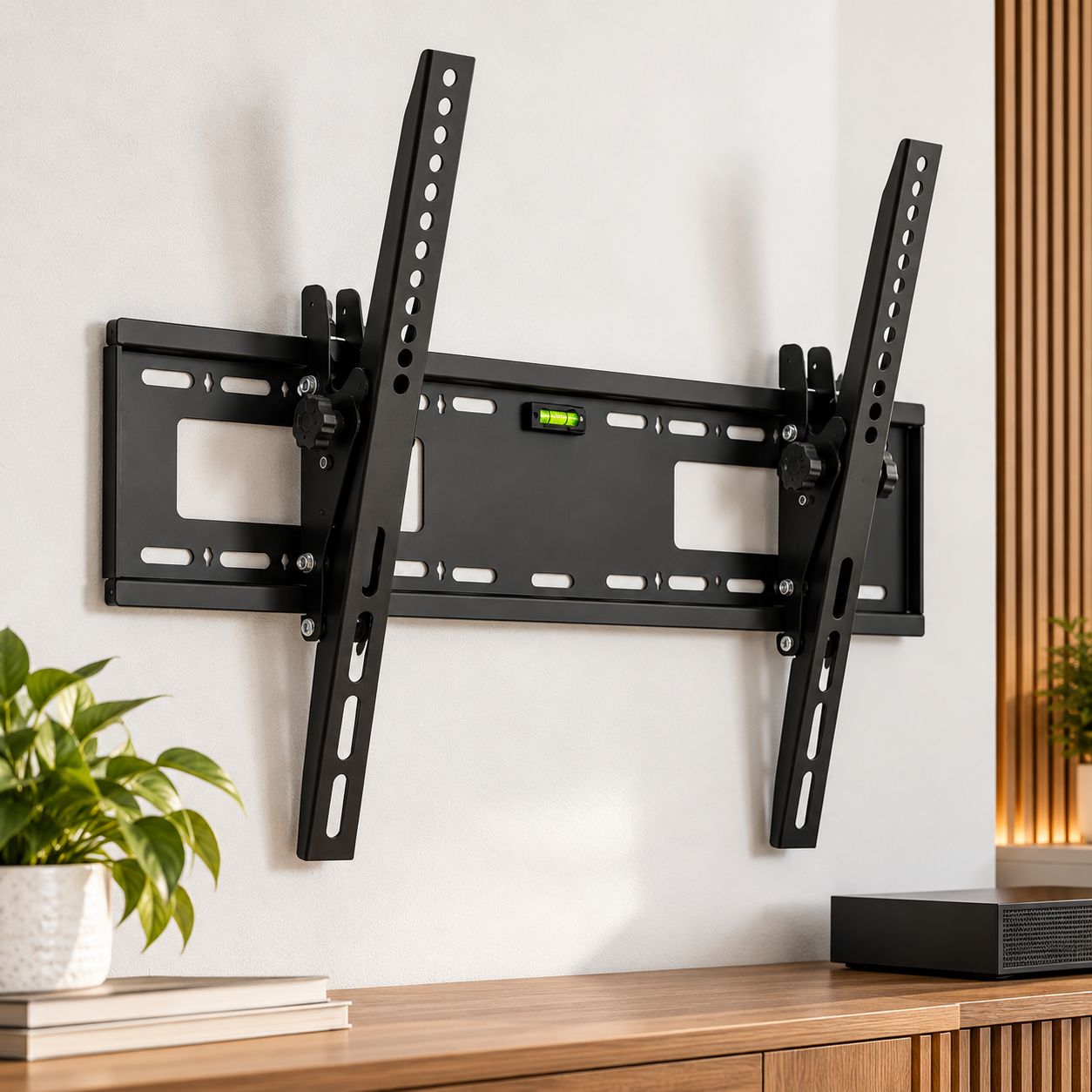 NIPPON AMERICA 32–60 INCH HEAVY-DUTY TILTING LCD/LED FLAT-SCREEN TV WALL MOUNT BRACKET, 88 LB CAPACITY, VESA 400×400, LOW-PROFILE STEEL DESIGN, BLACK – MTE-3260T