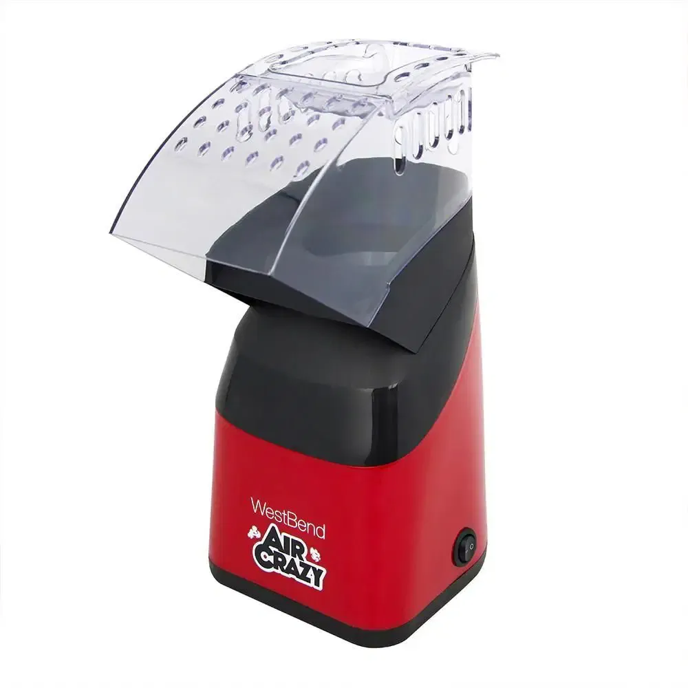 WEST BEND 4QT Hot Air Popcorn Machine, Color: Red