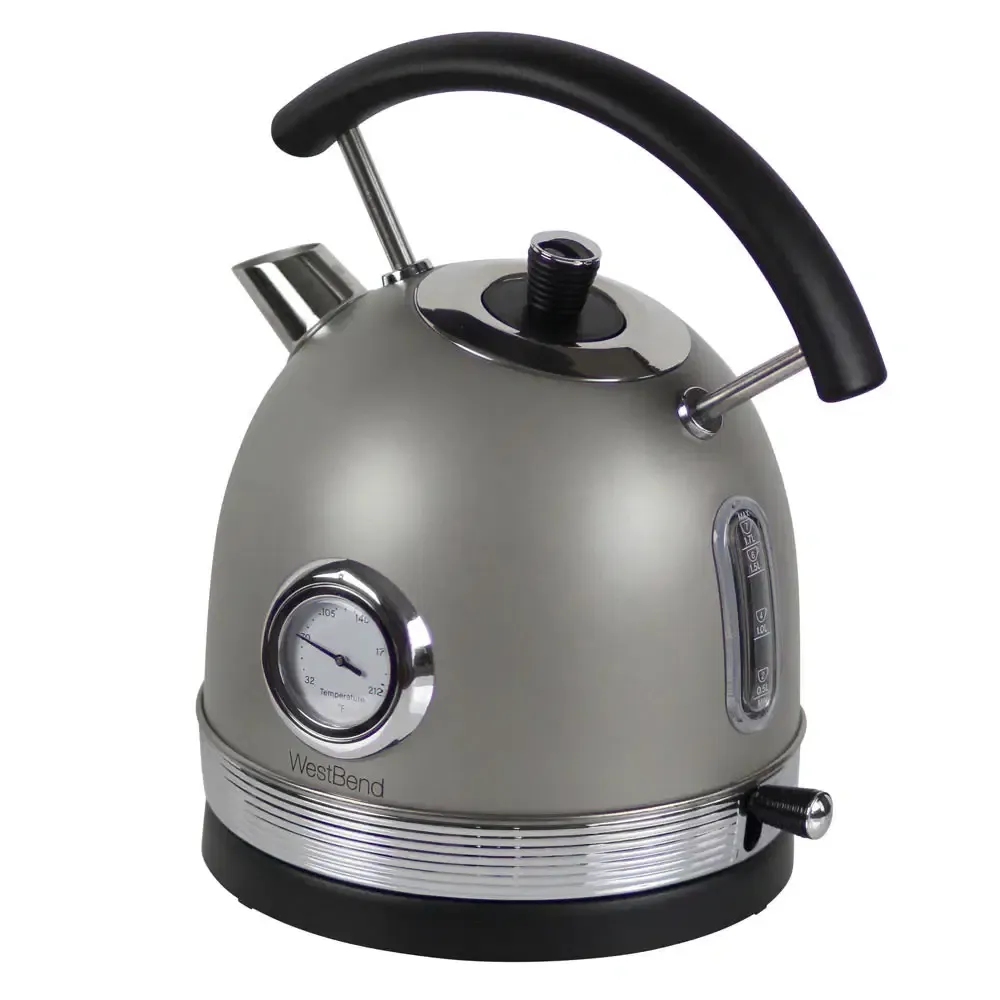 WEST BEND 1.7L Retro Style Electric Kettle in Stainless Steel